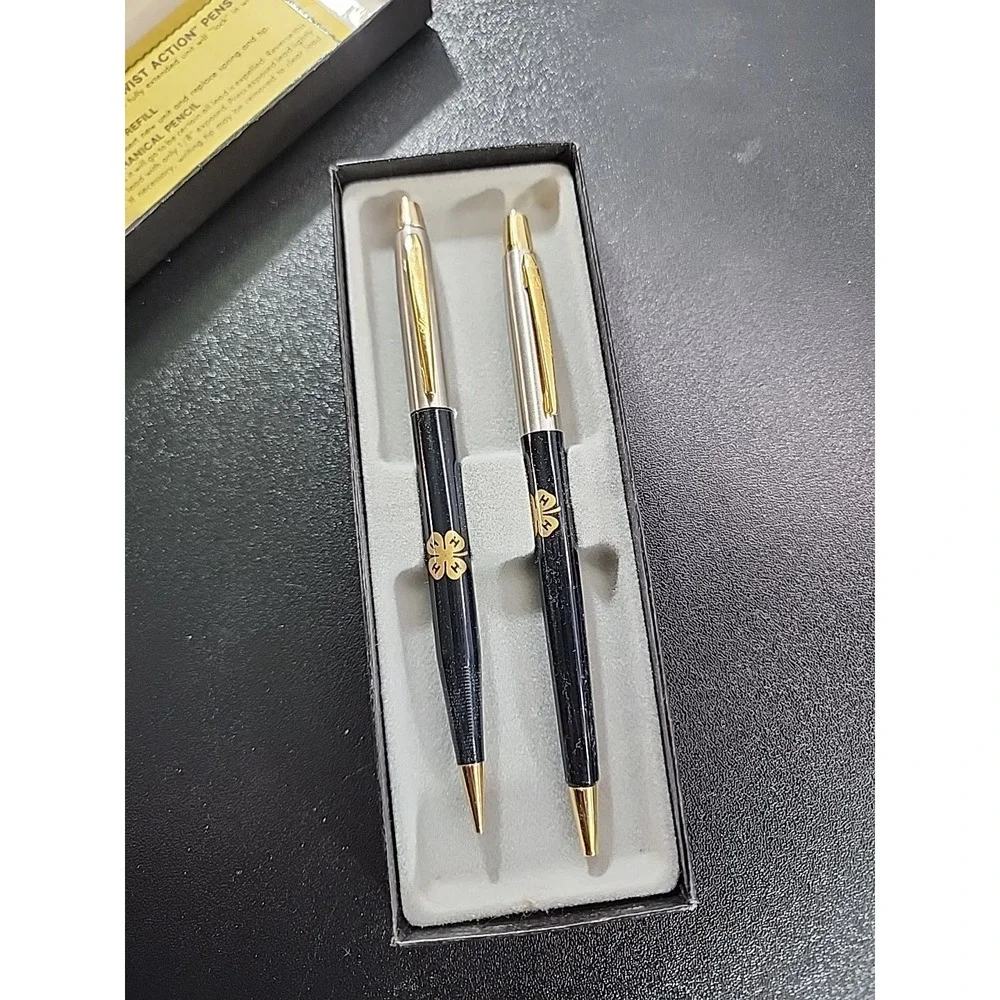 Vintage 4H Club Logo Pen‎ And Pencil Set  Alexander Ballpoint Pen Lead Pencil